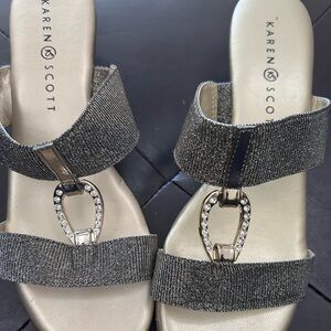 Karen Scott Glittering slip-on Sandals 7.5